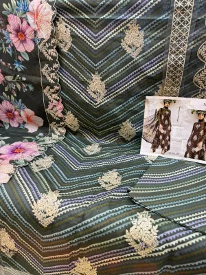 Swizz Lawn Embroidered & Lace Work 3-Piece Set1